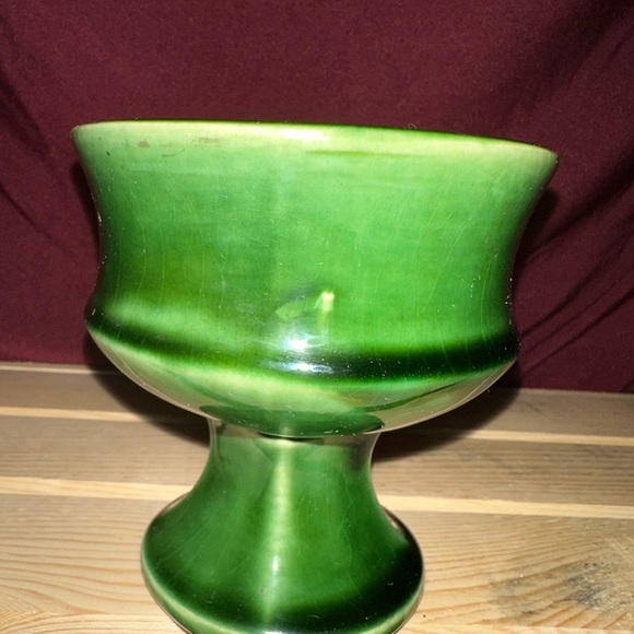 Other Vintage Mccoy Jardiniere Pedestal Planter Green Poshmark